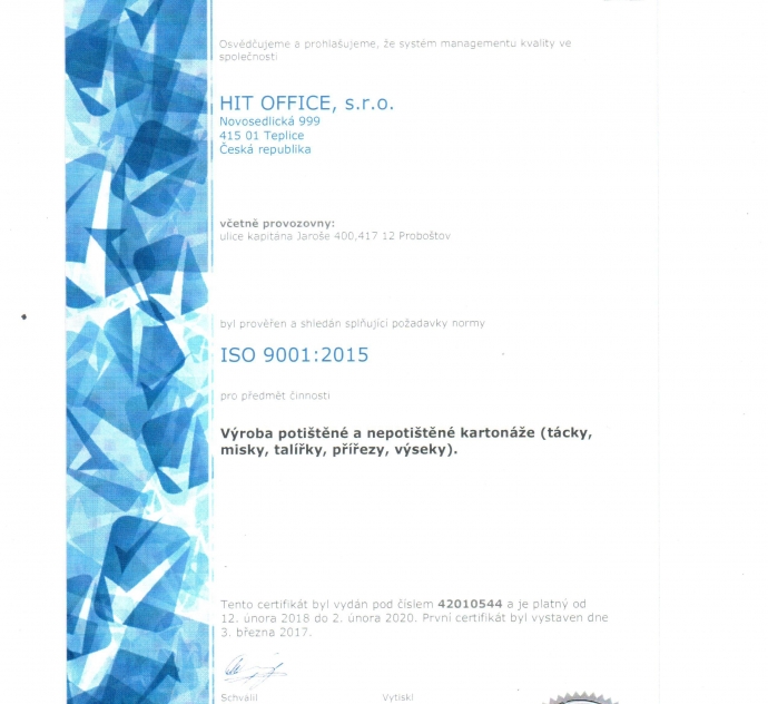 Zertifizierung ISO 9001:2015