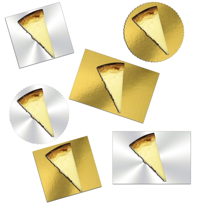 Cake mats gold-silver